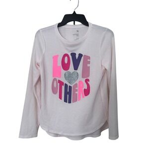 Cute Love Others Heart Glitter Metallic Grey Casual Tee Women Softest Size XL
